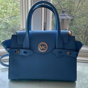 Michael Kors Blue Leather Satchel Bag